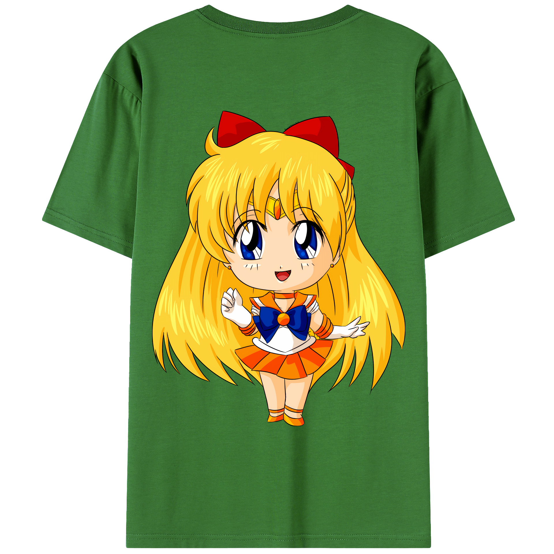（画像用） 美少女戦士セーラームーン 愛野 美奈子 あいの みなこ Sailor Moon Aino Minako レディース半袖Tシャツ(バックプリント)